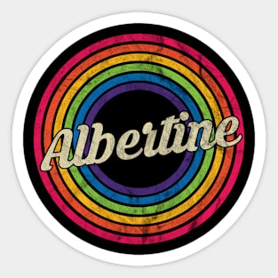 Albertine - Retro Rainbow Faded-Style Sticker